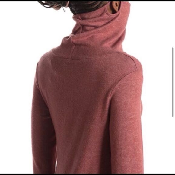 Bobeau Women’s Chic Boho Pullover Cowl Neck MIDI Dress - Picture 2 of 10